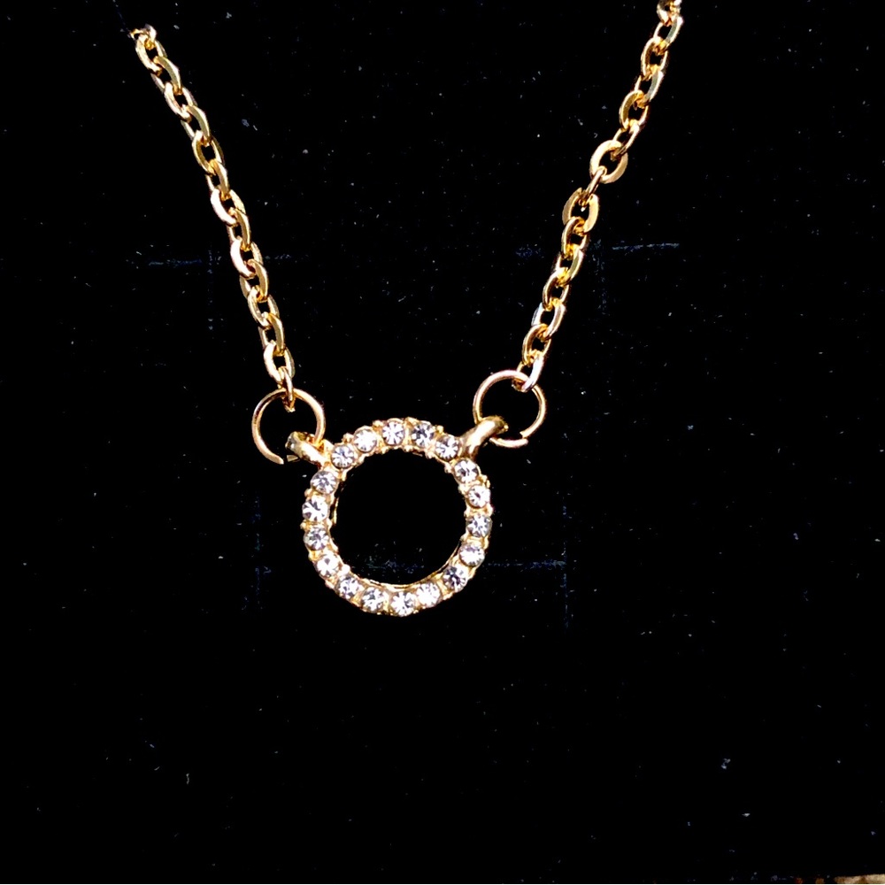 Rhinestone Circle Necklace